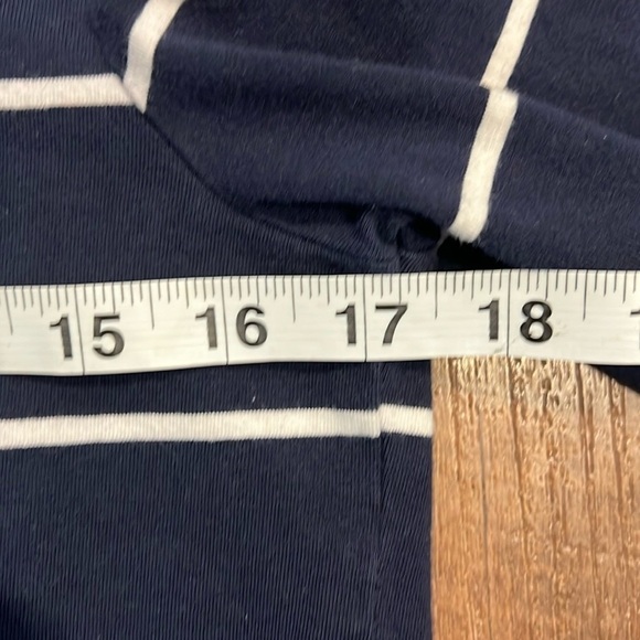 Nautica Navy & White Striped 3/4 Sleeve Dress Size Medium - Picture 6 of 8